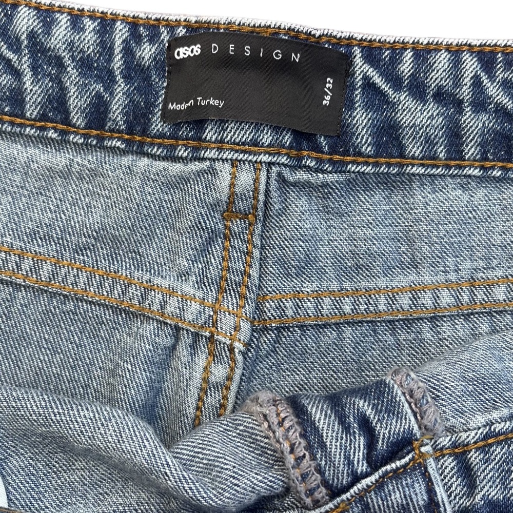 ASOS Design • Women’s Premium Hemp Blend Super Slouchy Mid Blue Mom Jeans NWOT - Picture 9 of 11
